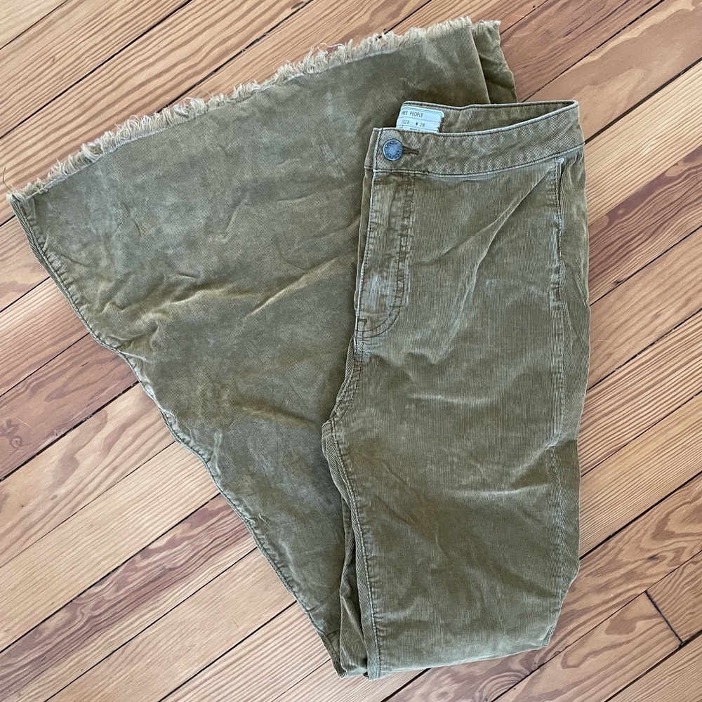 Free People Float On Cord Flares in Acorn